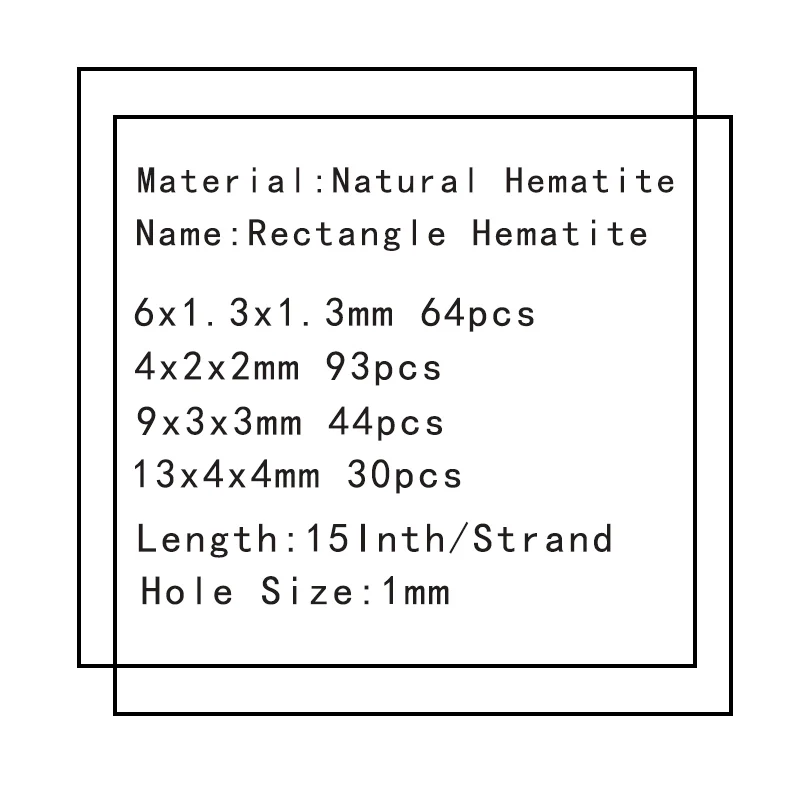 YHBZRET черные гематитовые прямоугольные кубовидные природные камни разделитель