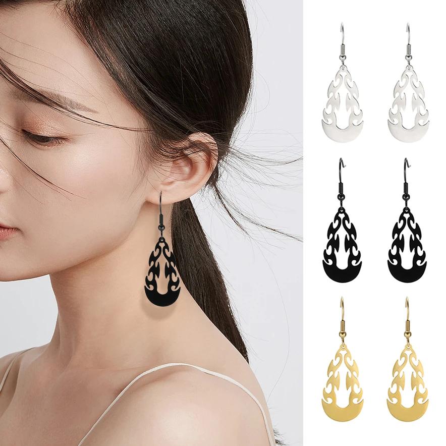 Моя Форма Длинные Винтажные серьги Тотем полый 316L нержавеющая сталь