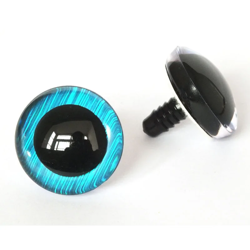20pcs--25--30-35-40mm clear 3D glitter eyes plastic safety toy long stem + fabric washer | Игрушки и хобби