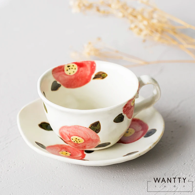 Ручная работа современный набор кофейных чашек с блюдцем фарфоровый цветок