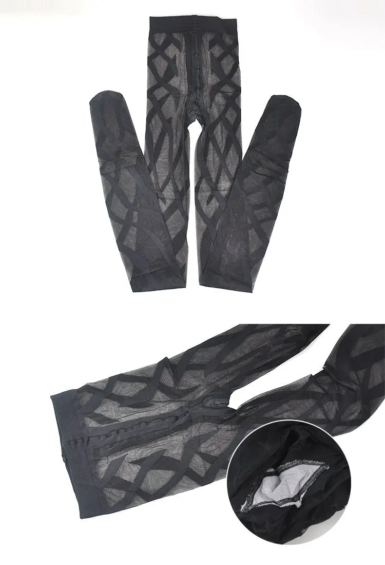 Женские пикантные колготки KASURE в полоску прозрачные сетчатые нейлоновые женские