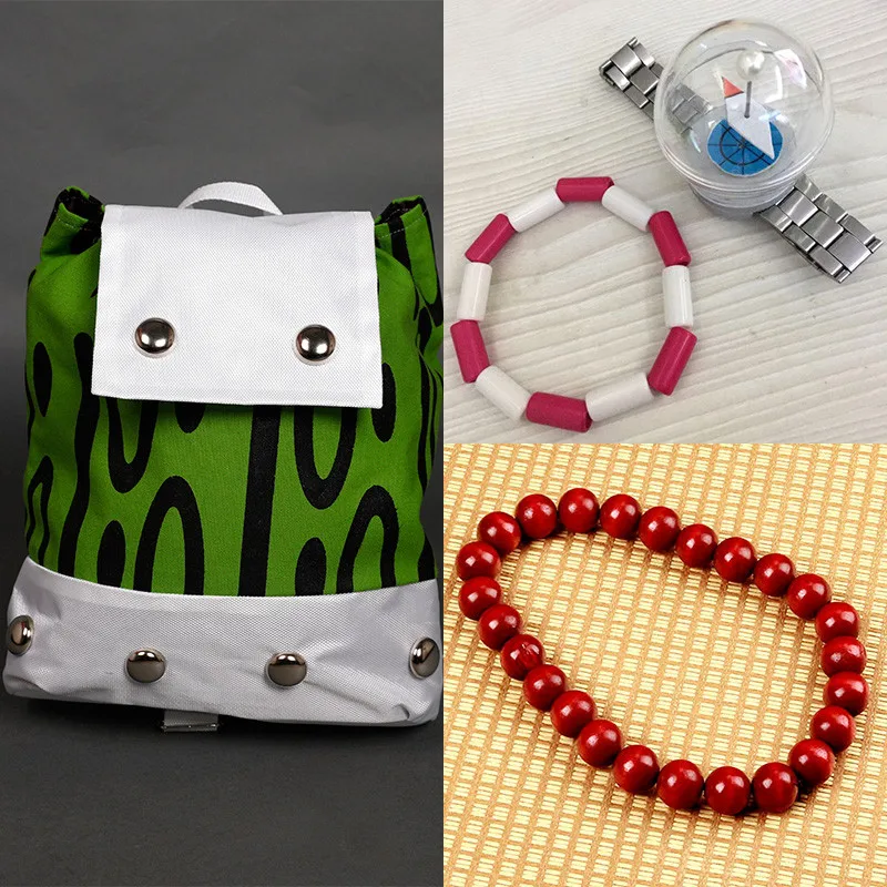 

One Piece Portgas D. Ace Large Bead Necklace Bracelet Log Pose Cos Bag Cosplay Pointer Watch Prop