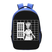 anime dr stone backpack boy girl bag student school bag high capacity fashion cartoon knapsack men travel bag mochila