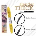 Тушь для ресниц двухсторонняя водостойкая, жидкая шелковистая тушь для ресниц, не выцветает, быстро сохнет, Черная