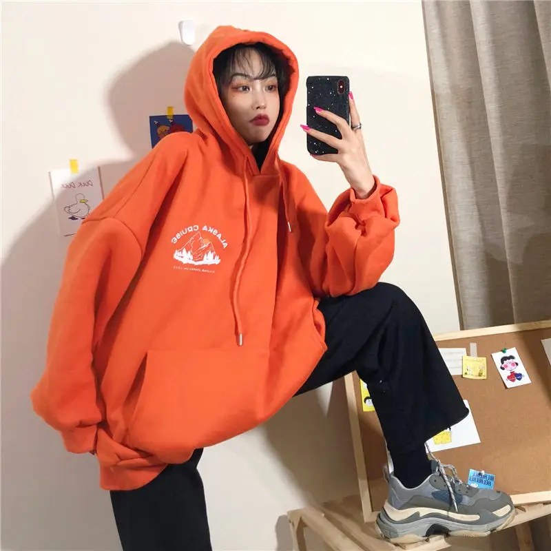 

Sweatshirts Female Hoodies Thick Women Pullover Tops Long Sleeve Women's Hoodies Harajuku Woman Hoodie Hooded for Ladies Clothes