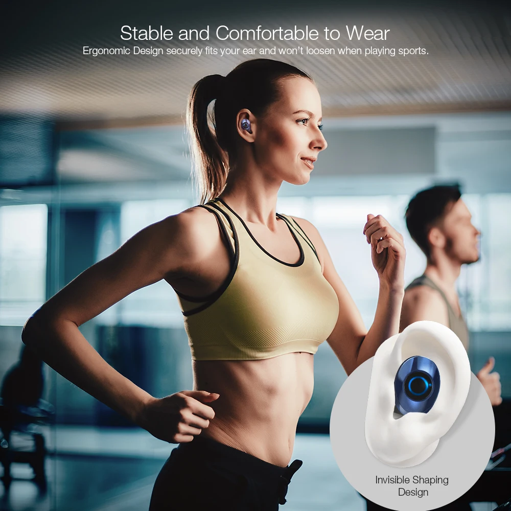 BlitzWolf BW FYE5 bluetooth 5.0 TWS True Wireless Наушники-наушники Наушники спортивного размера Карманные наушники HiFi Бас-наушники со стереозвуком Наушники Пассивное шумоподавление Длинные наушники с аккумулятором