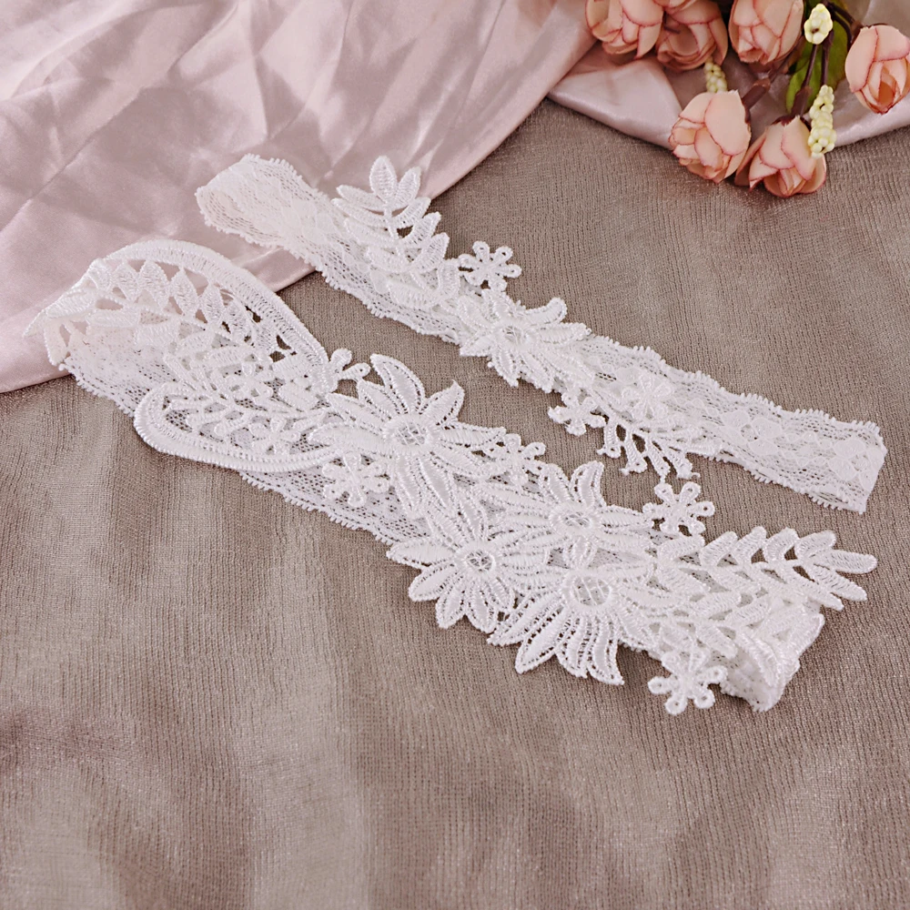 Стриксы TH0708 Быстрая доставка Сексуальная кружевная Свадебная подвязка белые