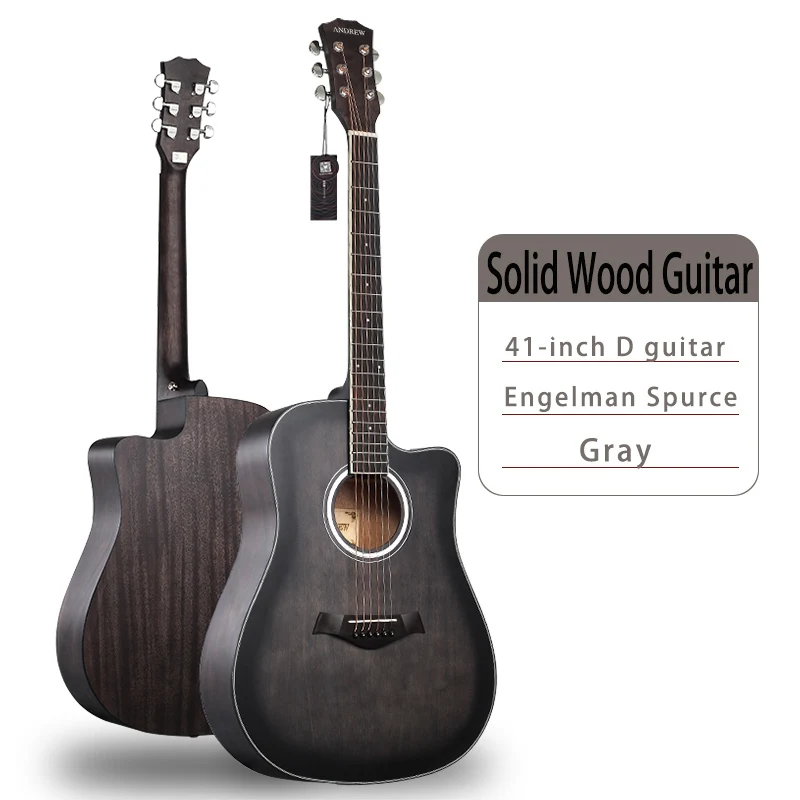 Andrew solid wood Engelman Spurce народная гитара для начинающих профессиональная акустическая