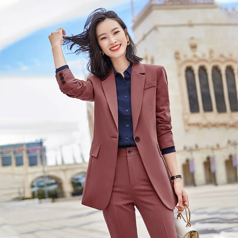 

Small suit suit female autumn 2021 new fashion temperament commuter professional two-piece suit women suits
