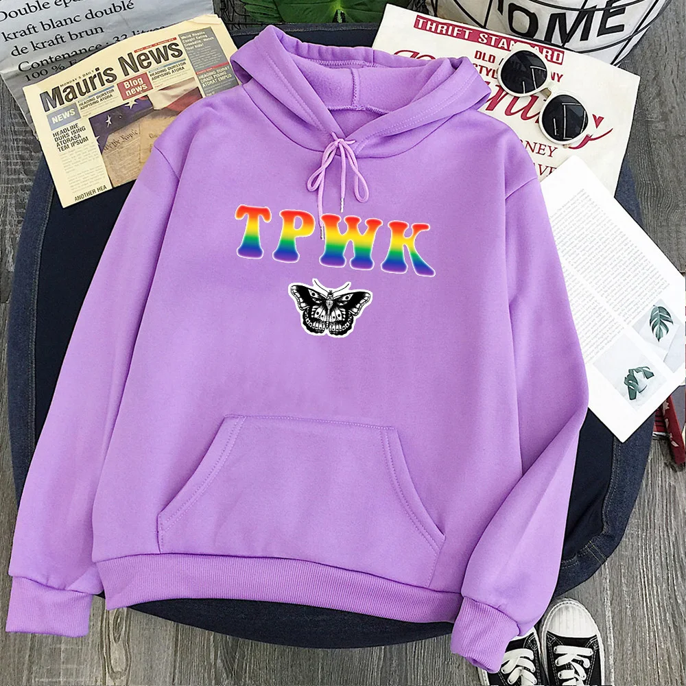 

Treat People with Kindness Hoodie Fall 2021 Tops Print Plus Hoodies TPWK Butterfly Sweatshirt Men Vintage Aesthetic