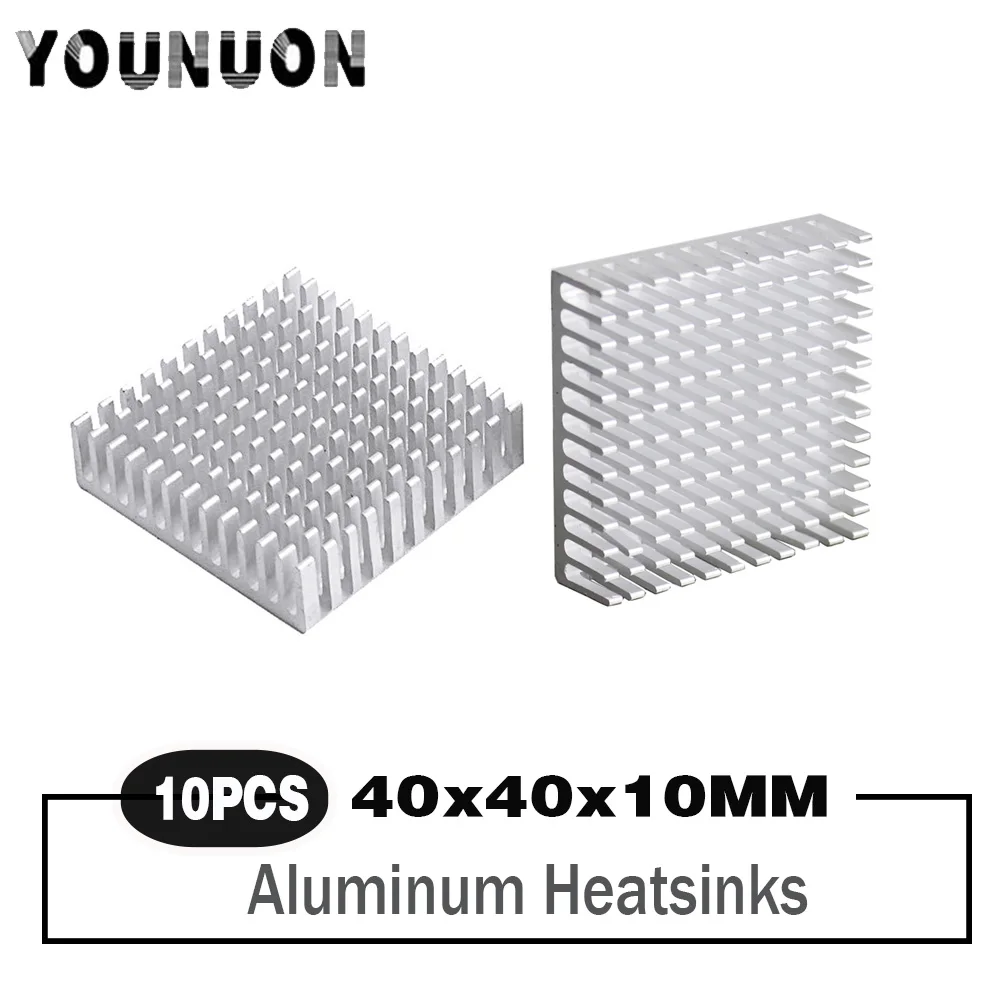 10 шт. YOUNUON 4 см 40x40x11 мм алюминиевый радиатор охлаждения cr для электронного чипа IC