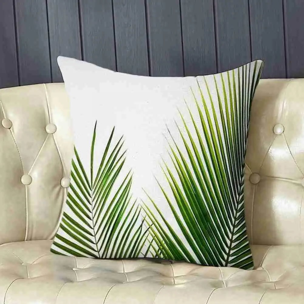 Тропический лист с цифровой печатью наволочка зеленая искусственная подушка для