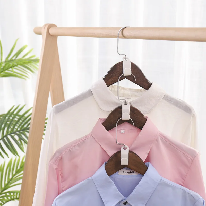 

5PCS Wardrobe Hanging Connection Hook Folding Storage Clothes Rack Space Saving Connectors Clothes Hanger Hook