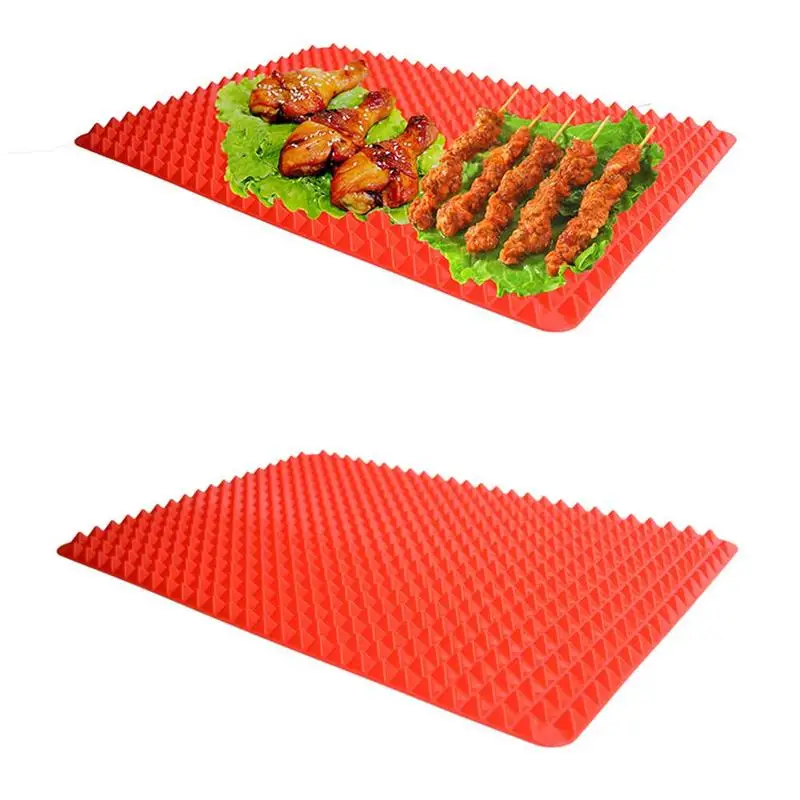 Силиконовые антипригарным барбекю пирамида пан тучное уменьшая скольжения печь