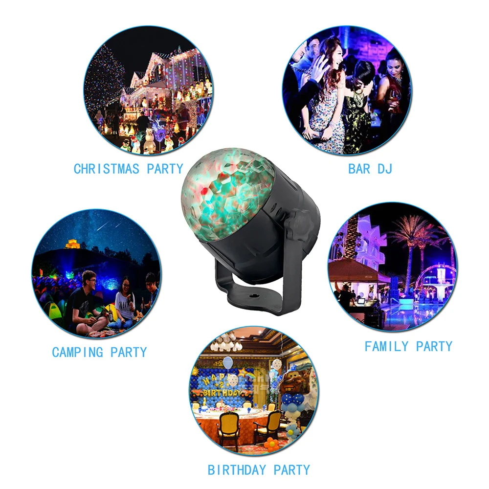 Светодиодный сценический светильник с 15 цветными режимами С ВОЛНИСТЫМ ЭФФЕКТОМ