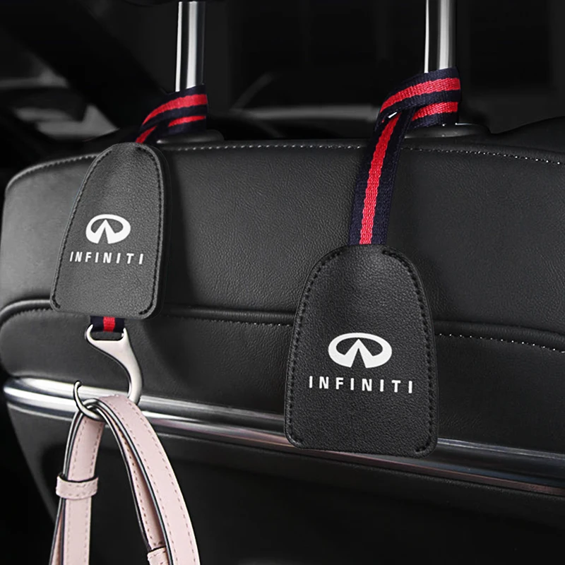

1/2Pcs Leather Multifunction Hook Up Car Seat Back Hooks For Infiniti FX35 Q50 Q30 ESQ QX50 QX60 QX70 EX JX35 G35 G37 Accessorie