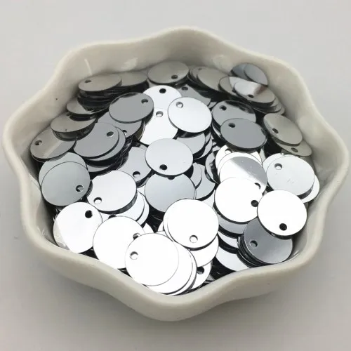 10mm Flat Silver Блестки 3-30 мм Серебряные Блестящие Блестки плоские круглые чашки пвх свободные Блестки блестка DIY ремесло шитье Женская одежда Аксессуары 20 г - Цвет: 10mm Flat Silver