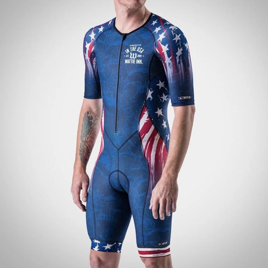 Серый Wattieink открытый Трикотажный костюм для триатлона skinsuit Велоспорт мужской Велосипедный Спорт ciclismo Боди Набор всплеск Одежда MTB кожи костюм - Цвет: Серый