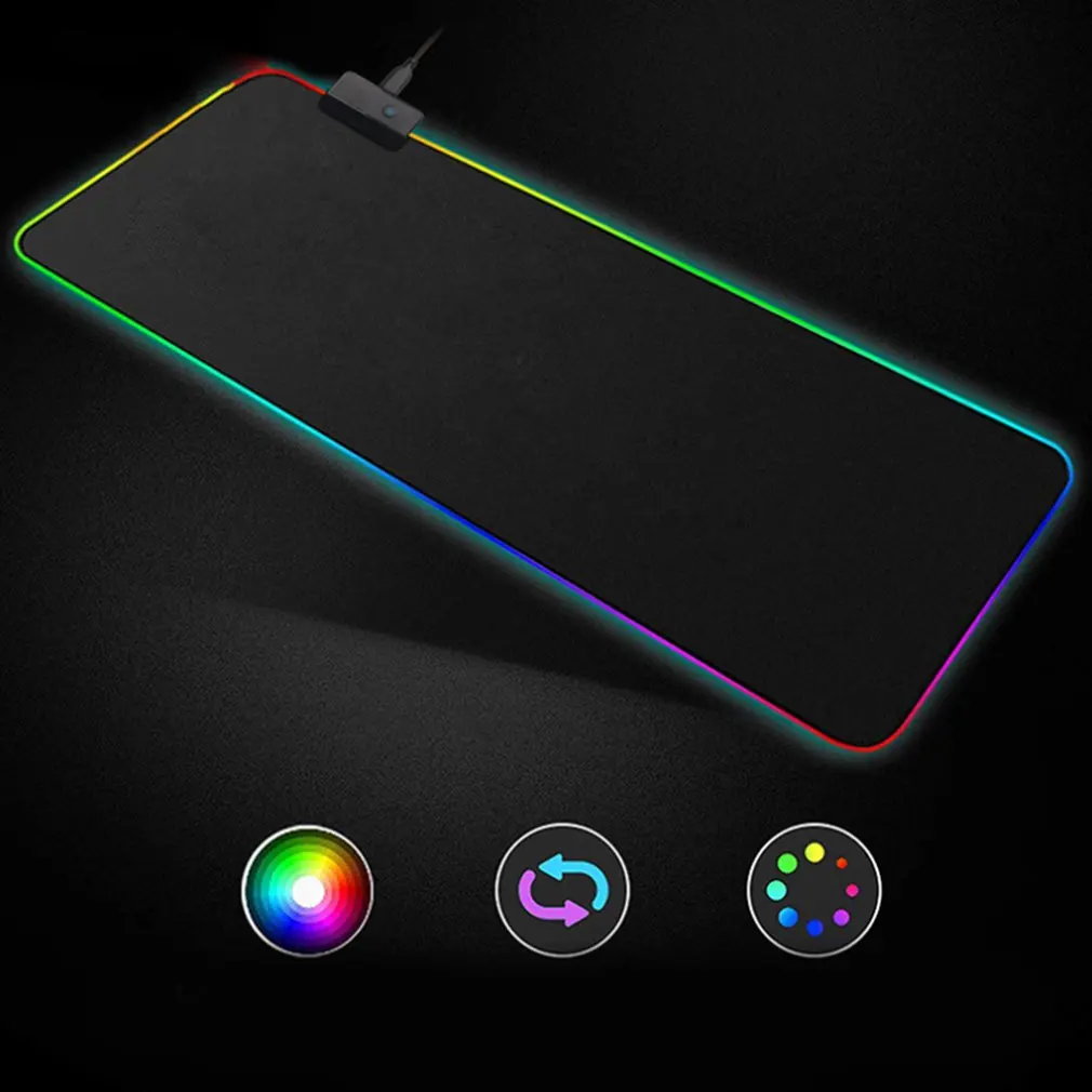 RGB коврик для мыши игровой большой XXL Коврик компьютерной XL геймерский клавиатуры