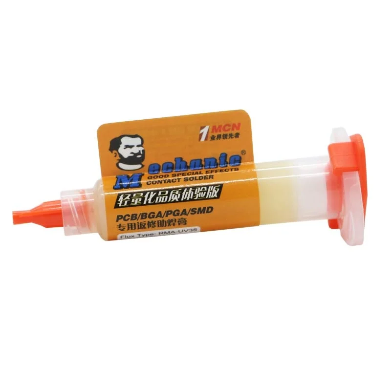 Новинка 2 шт. паяльная паста Mechanic RMA-UV35 5cc флюс для паяльника кремовый без свинца с
