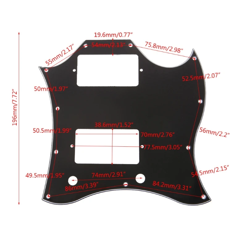 

270C Full Face Pickguard Scratch Plate for SG Style Guitar Parts Replacement
