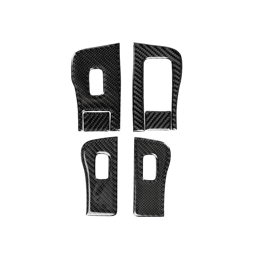 RRX for Tesla Model 3 Carbon Fiber Window Lift Button Switch Panel Cover Sticker Car Tuning Accessories