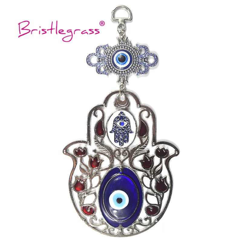 Бриллиантовая трава турецкий синий глаз Хамса рука роза цветок амулет на удачу