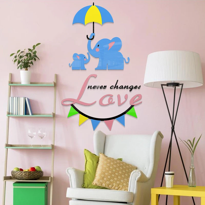 

WS144 любовь никогда не меняется спальня творческая Мама Любовь гостиная диван фон декоративное искусство Кристалл 3D акриловая Наклейка на с...