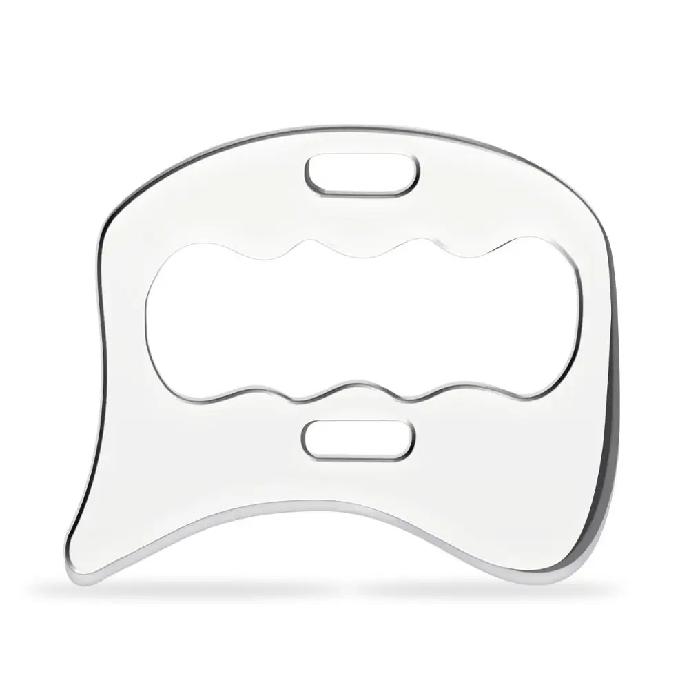 

2021 New Design Mini Stainless steel scraping plate Massager Guasha Board For Facial and Body Massage