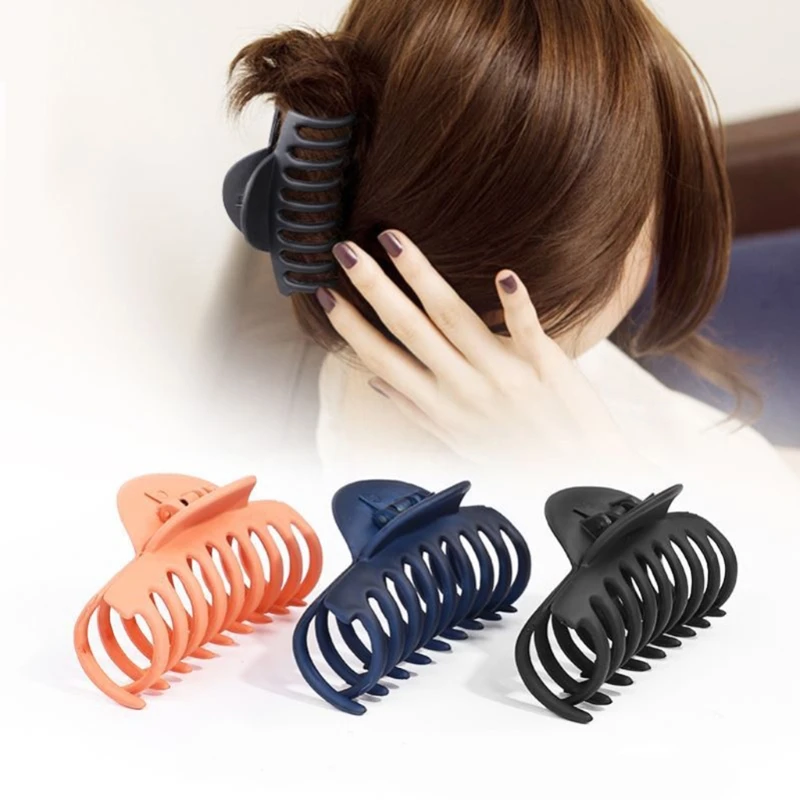 

9pcs Hair Claw Clips Set Hair Clamps Simple Non Slip Hairpin Plastic Jaw Clips