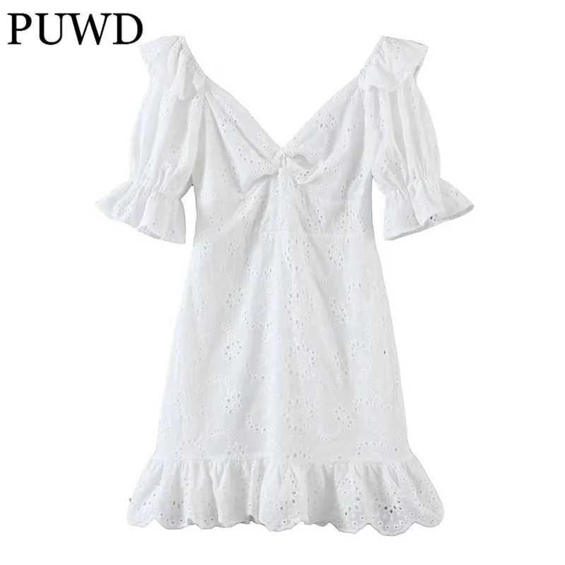 

PUWD Satin Strap Lace Dress Women Backless White Folds 2022 Spring Fashion Ladies Midi Dress Elegant Female Solid Color Dresses