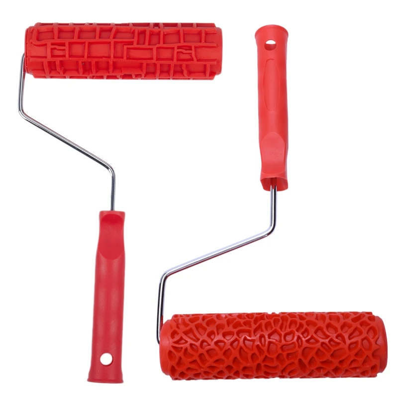 2 шт. 7-дюймовые фотообои с пластиковой ручкой для украшения стен-тисненый Рисунок