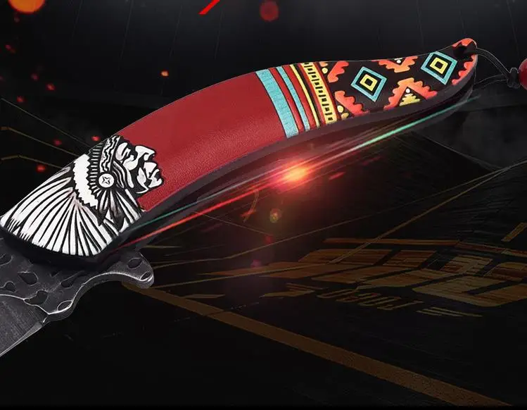 

EDC Folding Knife Stainless Steel Folding Knife Field Survival Folding Knife Multifunctional Self-defense Tool Outdoor Knife