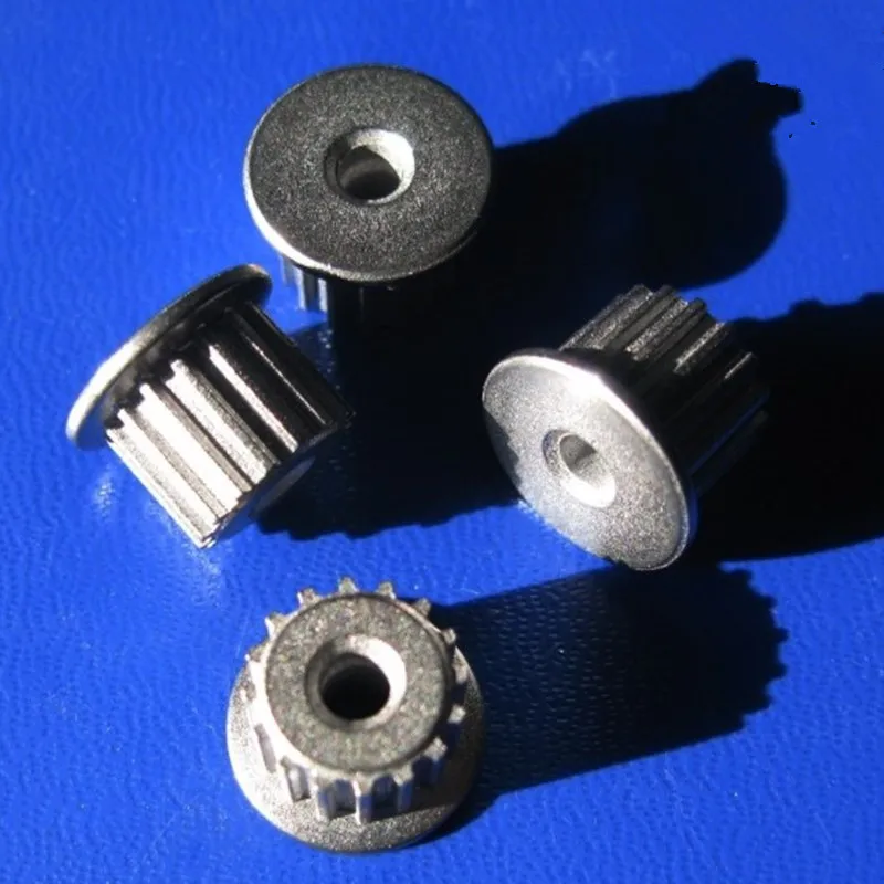

10pcs Powder Metallurgy Iron Base Synchronous Pulley 16 Teeth Inner Hole 3.14mm Outer Diameter 9.8/12.4mm Thickness 8.8/1.0mm
