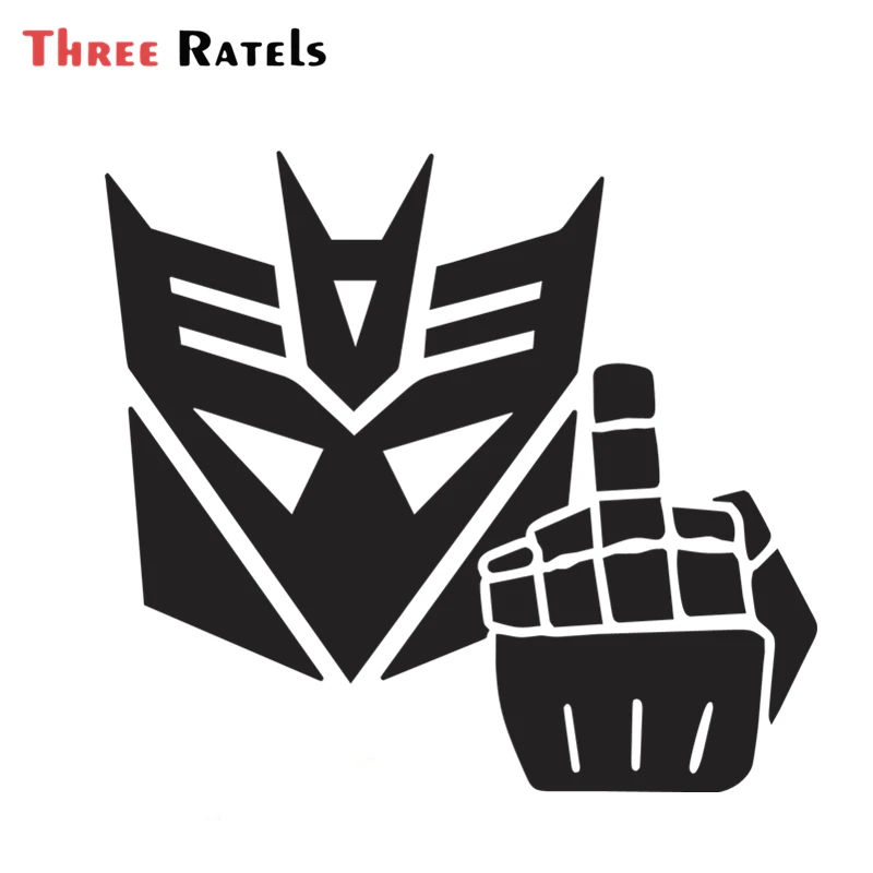 FD552 Наклейка для автомобиля смешного декептикона с вырезом из винила, показывающая птичку, для ноутбука, окна дома и украшения стены.