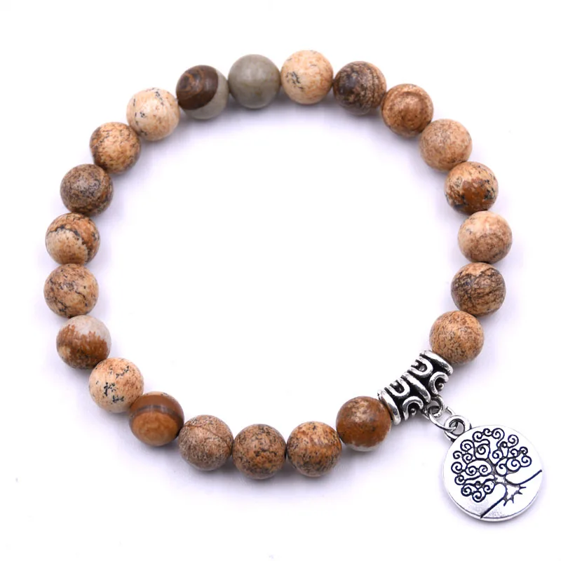 

HYHONEY pulseras 8mm beads Natural stone Bracelet men pendants Charms Bracelet Men jewelry gifts pulseiras