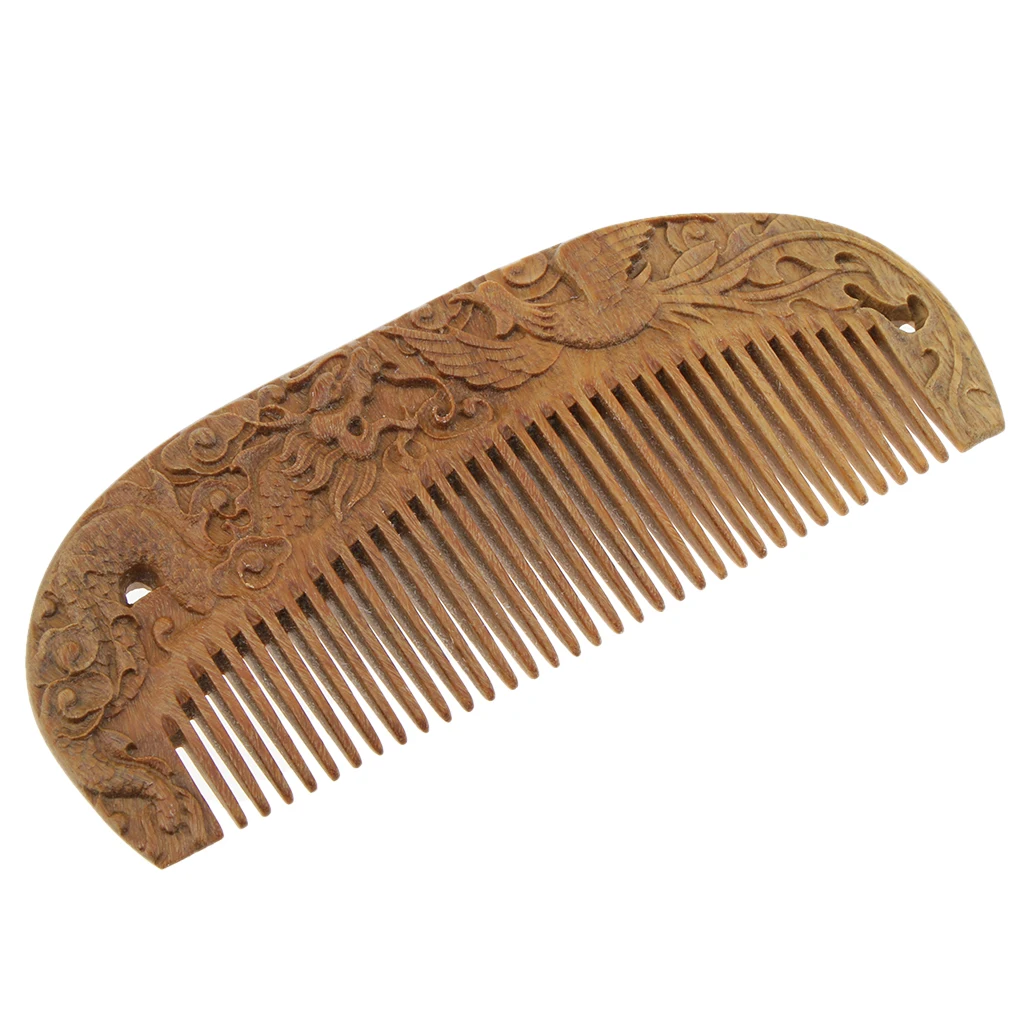 

Fragrant Sandal Wood Comb Close Teeth Anti-static Head Massage Hair Beard