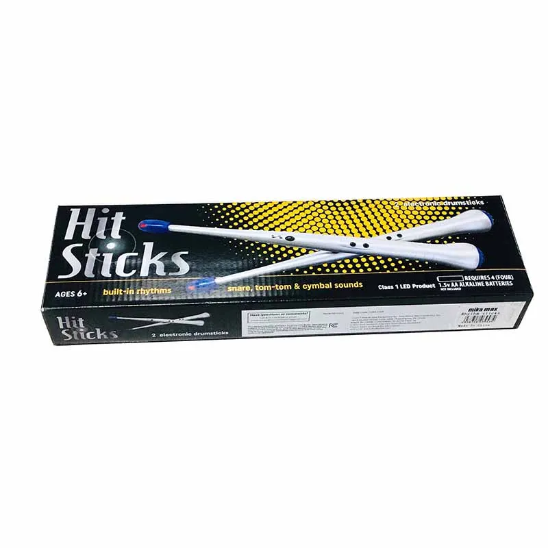 

1 Pair Rhythm Beat Sticks Electronic Rhythm Drum Sticks Children Musical Instrument Toy Air Drumstick For Drums Accessories Gift
