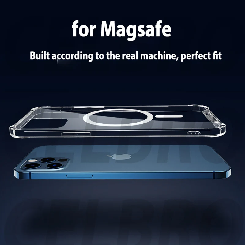 Прозрачный чехол из ТПУ для Apple iPhone 12 Pro Max беспроводное зарядное устройство