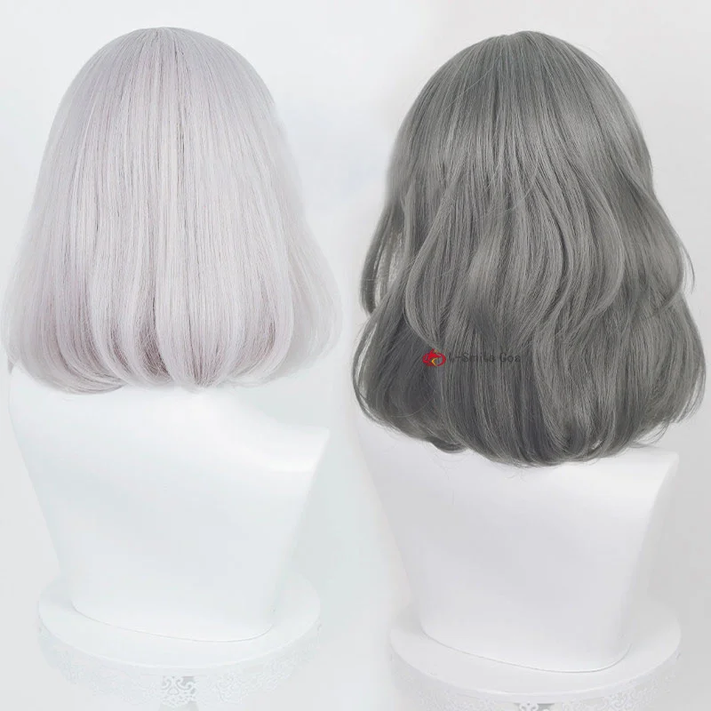 Game FGO Fate/Grand Order Oberon Grey Short Cosplay Wig Heat Resistant Synthetic Hair Woman And Man Role Play Wigs |