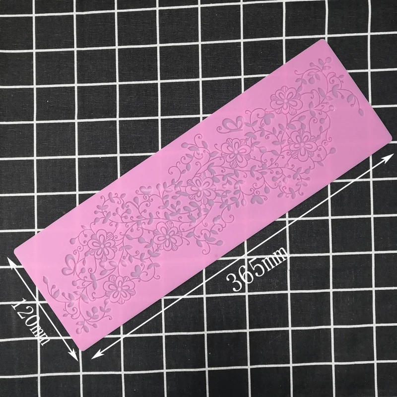 Новые цветочные кружева силиконовые формы липкий шоколад для края торта