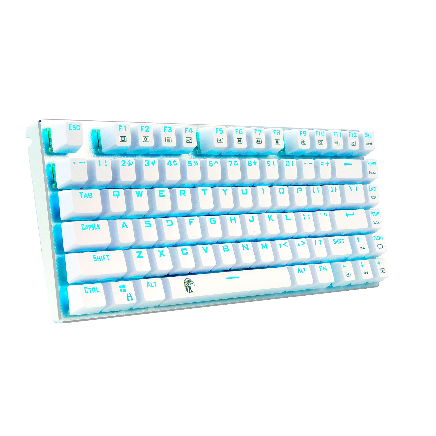 Z88 мини игровая клавиатура механические переключатели синяя светодиодная подсветка 81 клавиши компактный дизайн алюминиевая клавиатура для ученика Typist