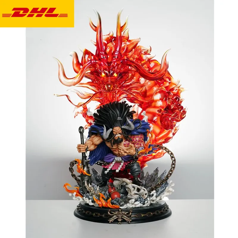 

24" One Piece Statue Beasts Pirates Bust Four Emperors Kaido Full-Length Portrait Original GK Action Figure Toy BOX 60CM X1229