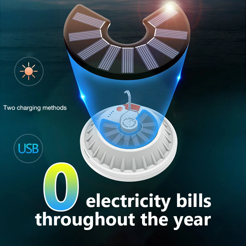 Solar Camping Light LED Bulb 18650 USB Charge Portable Lanterns Remote Control Emergency Tent Hanging light For Outdoor Fishing | Освещение