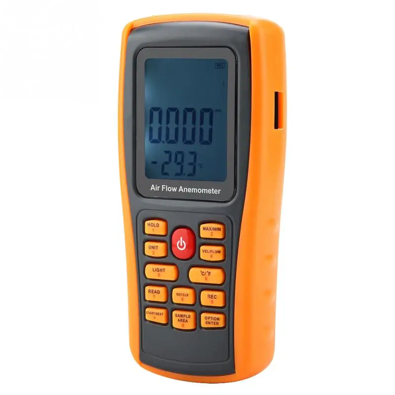Воздушный ветер скорость весы цифровой метр GM8902 + ЖК-дисплей анемометр Поток