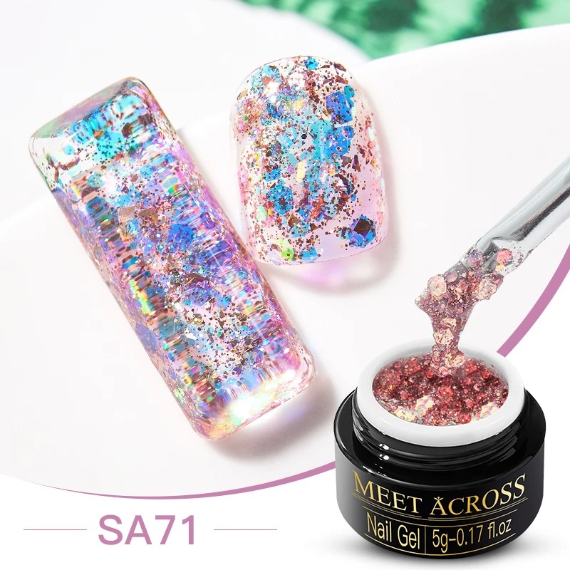 

Glitter UV Gel Nail Polish Super Shining Platinum Paint Nail Gel Varnish Semi Permanent Hybrid Nail Art Led Gel Polish