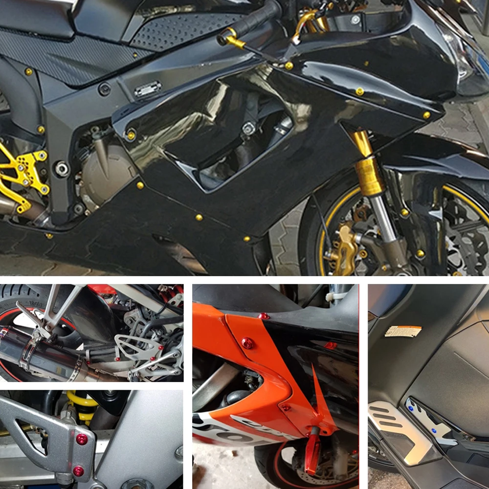 10 шт. болты для крепления мотоцикла YAMAHA YZF R6 YZFR6 FAZER 600 FZ6S FZ6N FZ6 MT25 FZ6R | Автомобили и