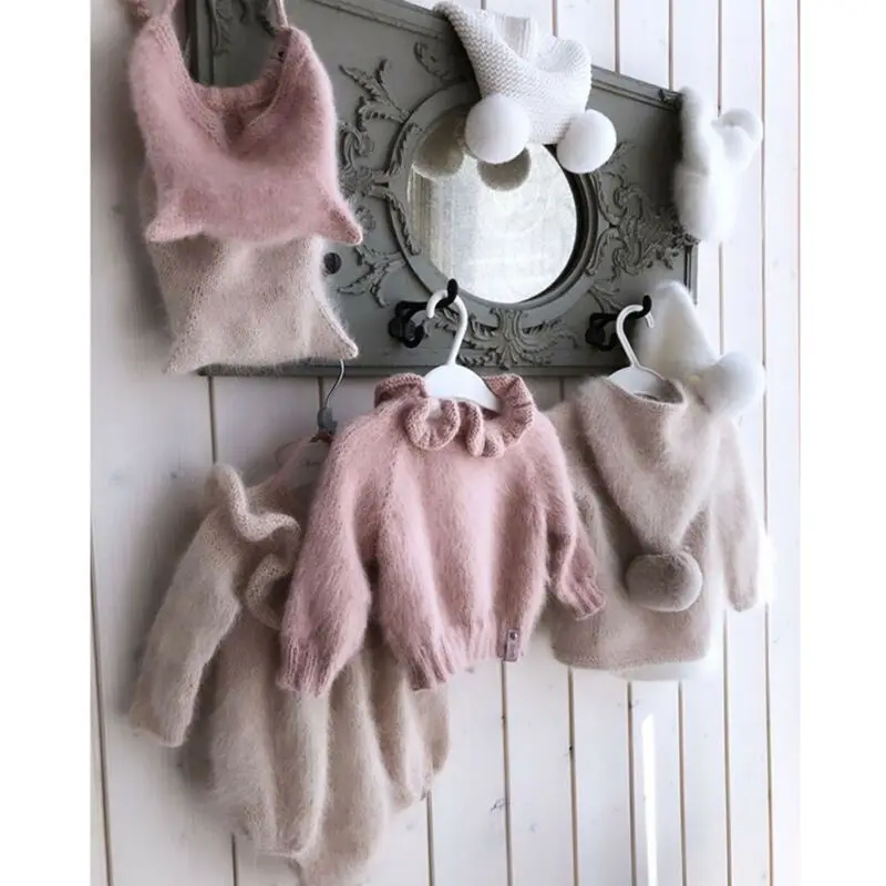 Baby Autumn Winter Clothing Kid Girl Boy Fuzzy Sweater Toddler Knitted Pullover Top jumper Children Solid Clothes 0-3T |