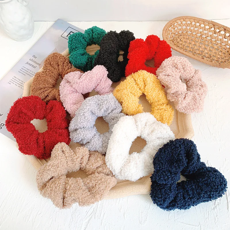 

Aphrodite Artificial Wool Rubber Bands Scrunchies Hairband Women Girl Elastic Headband Headwear Ponytail Holder Hair Accessories