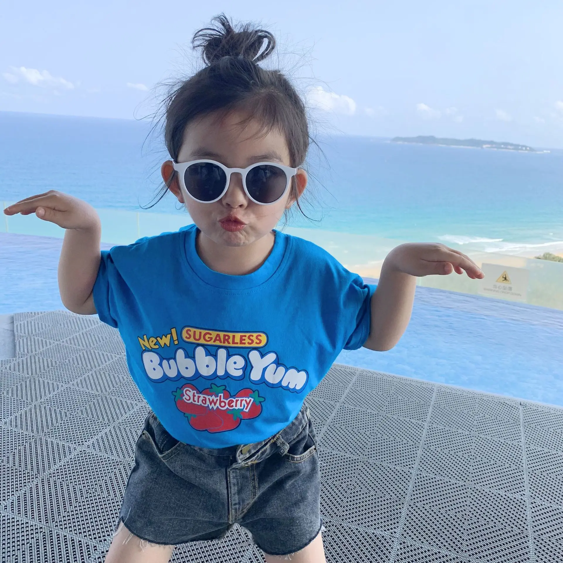 Новинка 2020 года Летняя детская футболка Одежда Модная Повседневная рубашка с